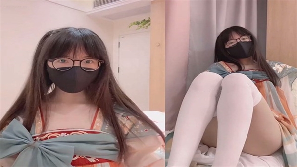 高价定制古风猫娘！眼镜萌妹白丝裹嫩穴大胆露出诱惑